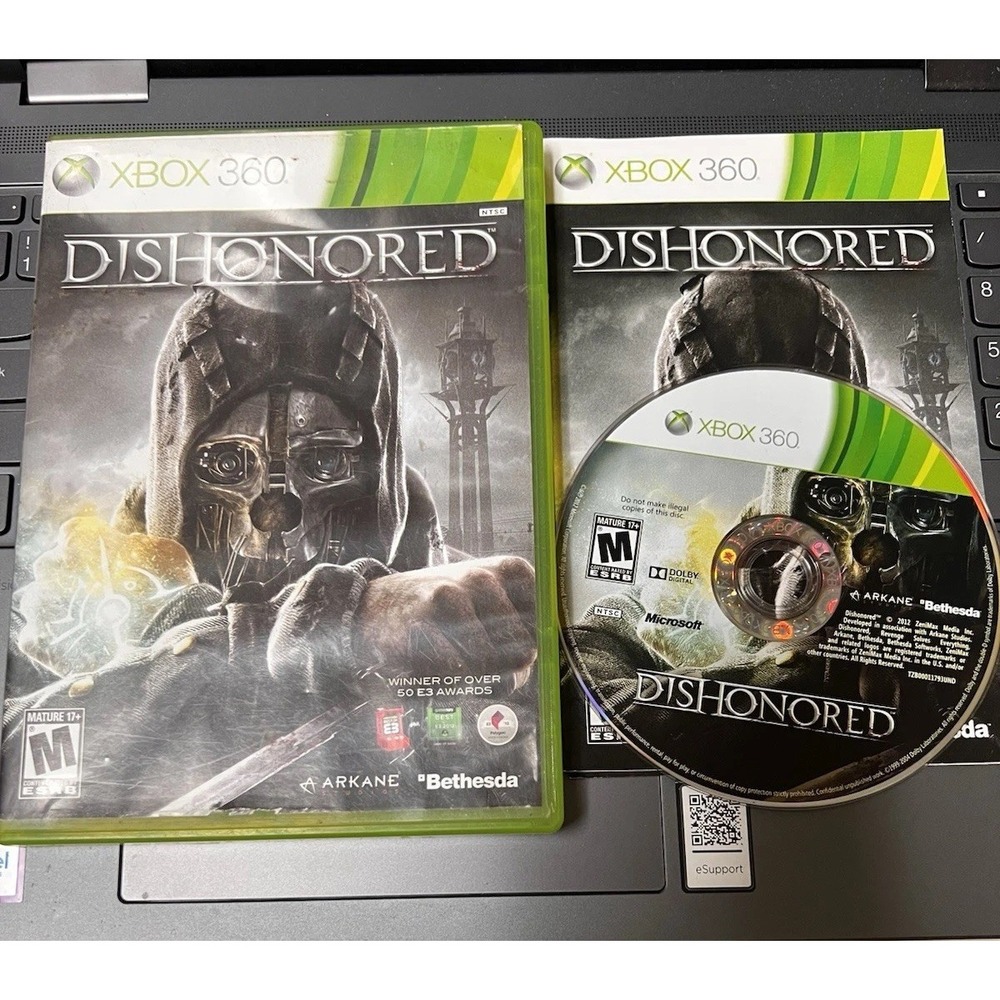 Dishonored‎ Bethesda Arkane Studios Xbox 360 Game with Manual CIB NTSC